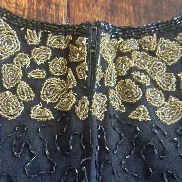 Laurence Kazar | Beautiful Vintage Heavily Beaded Blouse - Picture 7 of 9